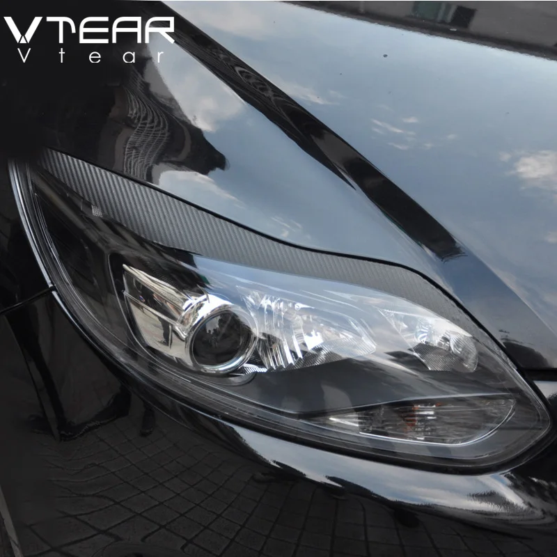 Vtera для форд фокус Ford Focus 3 углеродное волокно фары брови наклейки с двойной