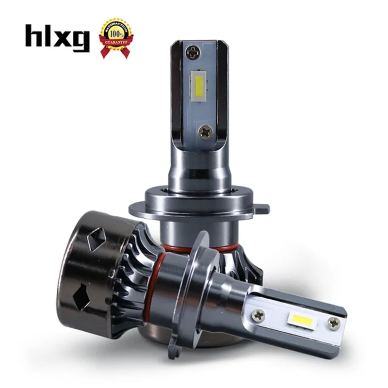 Hlxg 2 шт. 6000K SMD чипы 12 В led H7 canbus Анти EMC Автомобильные фары лампы мини для автомобиля