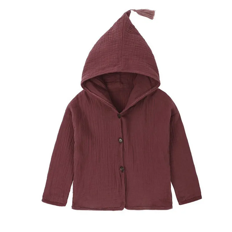 Tops Shirt Girls Jackets Kids 2018 New Baby Boys Clothing Tassel Hat Design Cotton Linen Children Cardigan 1-6Y Blouse Toddler | Детская