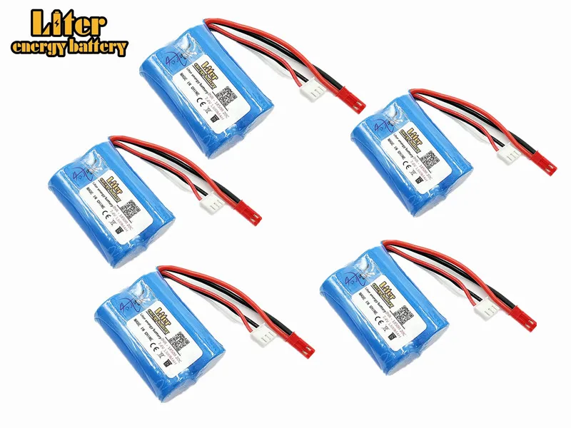 5PCS 7.4V 1300mAH 18500 20C Lipo Battery For MJX T10 T11 T34 HQ 827 871 Remote control helicopter battery 7.4 V 1300 mAH | Электроника