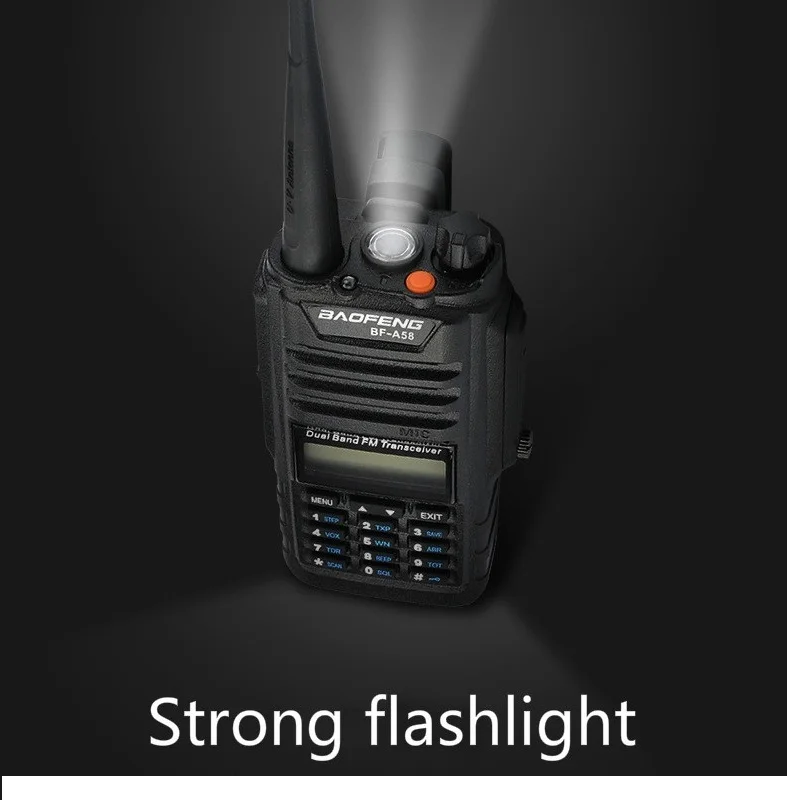 Рация BAOFENG BF A58 Talkie Водонепроницаемая UHF VHF cb радиолюбительская дальность действия
