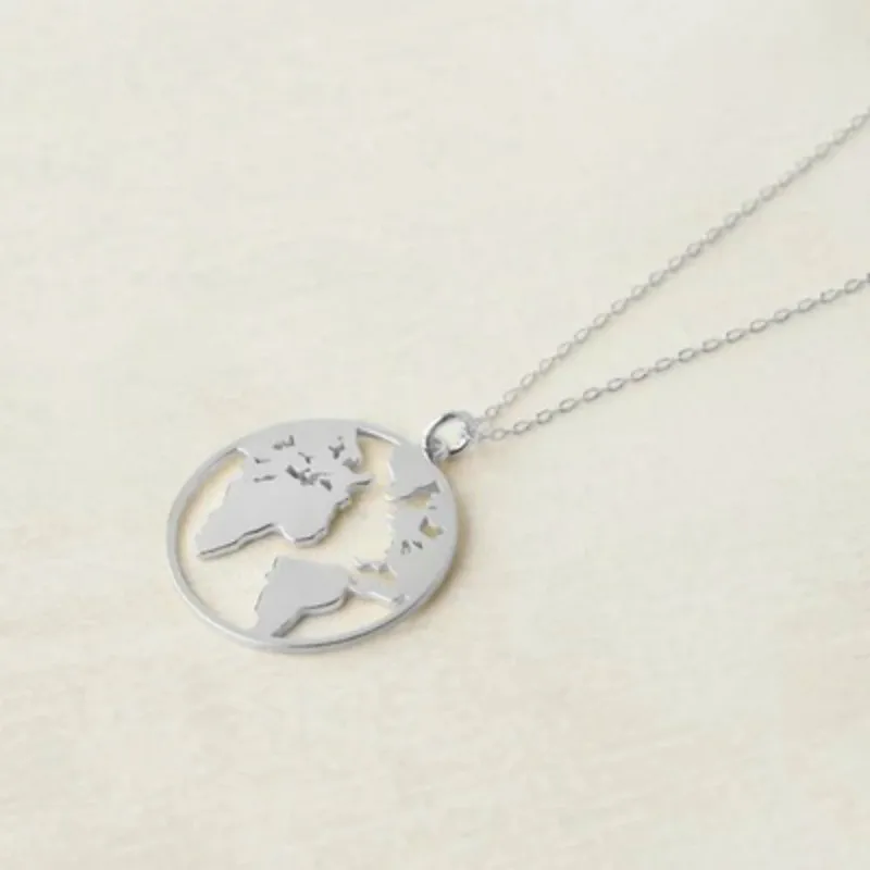 

Fashion World Map Pendant Necklace 2020 For Women Gold Map Cross Pendant World Choker Map Medal Necklaces&Pendants Jewelry