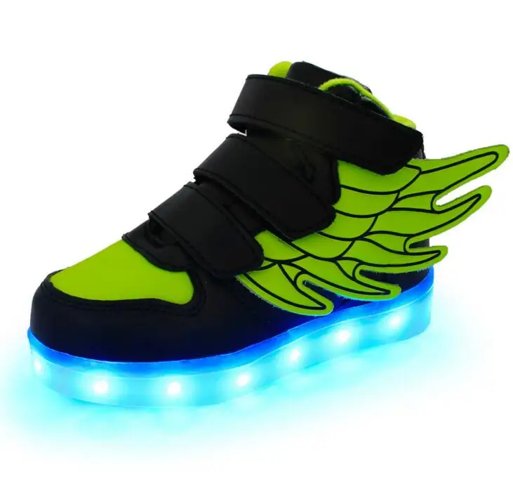 2018 New usb Size/ USB Charging Basket Led Children Shoes With Light Up Kids Casual Boys&ampGirls Luminous Sneakers Glowing Shoe | Детская