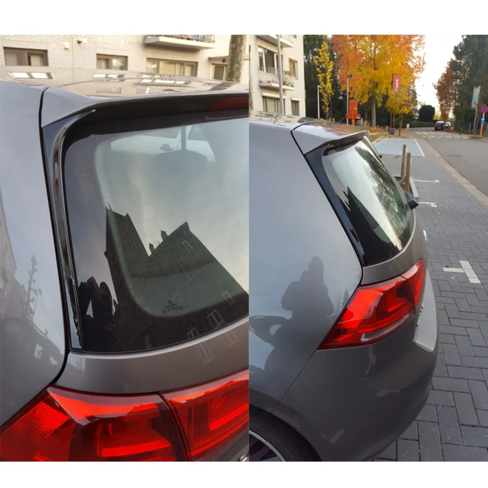 Углеродного волокна/черный глянец авто Стайлинг заднее крыло крыши губ сбоку