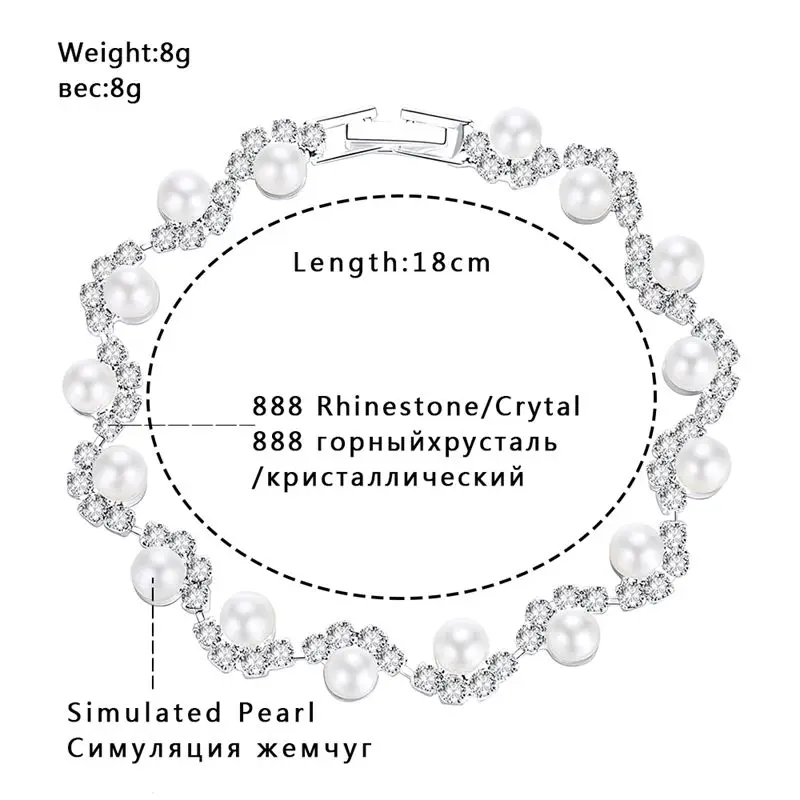 Mecresh Классический Простой Стиль браслет из искусственного жемчуга для женщин