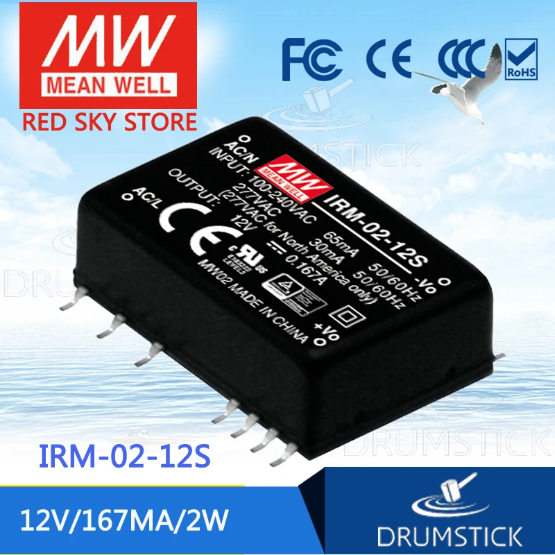 Бренд MEAN WELL представляет IRM 02 12S 12V 167mA meanwell 12В 2Вт SMD стиль|smd resonator|smd lampsmd kit |