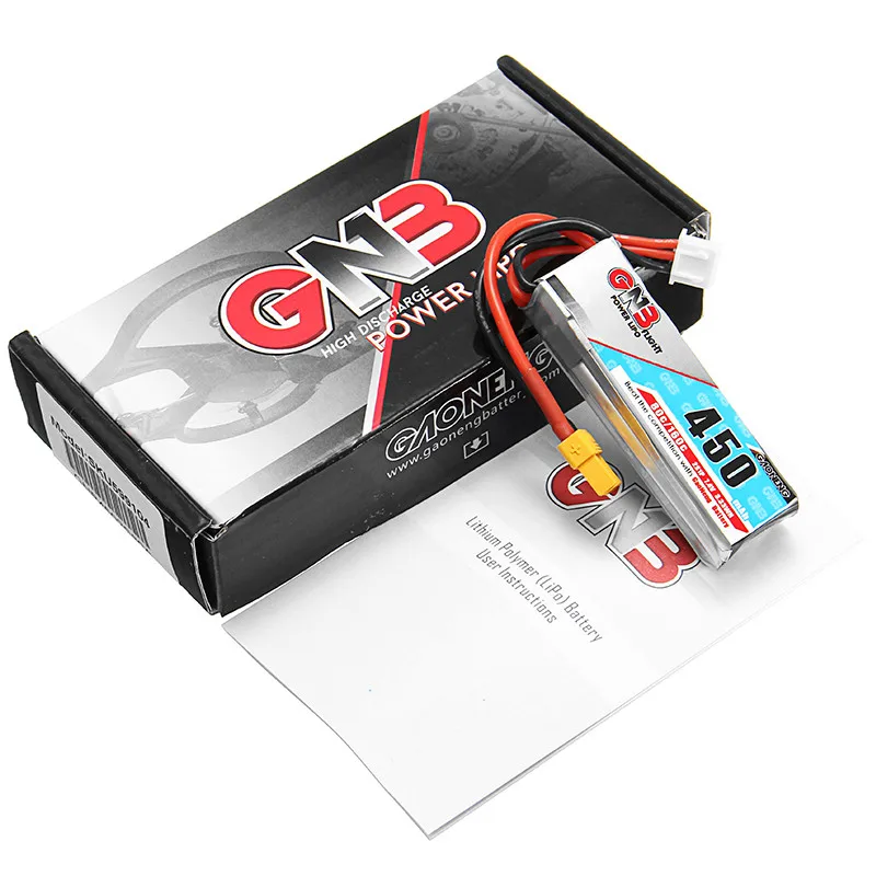 2017 новая аккумуляторная Lipo батарея Gaoneng GNB 7 4 V 2S 450MAH 80C XT30 вилка|7.4v 2s|lipo batterybattery plug |