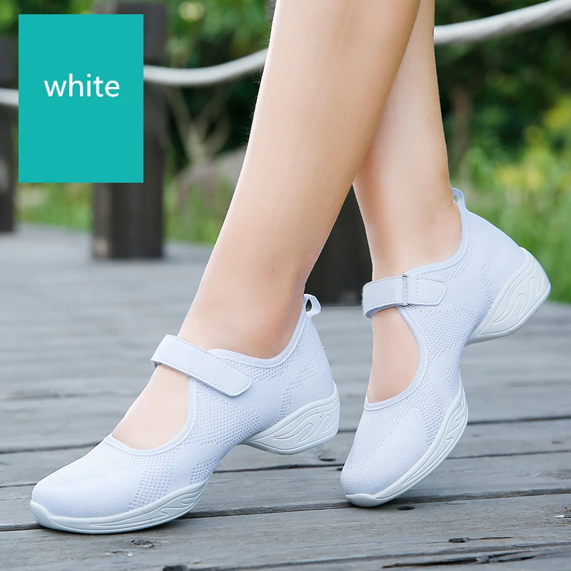 

Женские танцевальные туфли shanghd с мягкой подошвой, джаз, хип-хоп, Уличная обувь, кроссовки для женщин, танцевальные дамские туфли