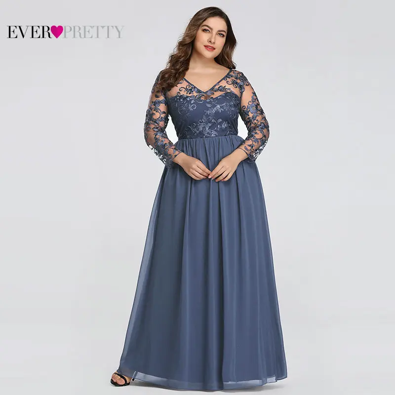 Платье для мамы и невесты размера плюс Ever Pretty EZ07633 элегантные трапециевидные