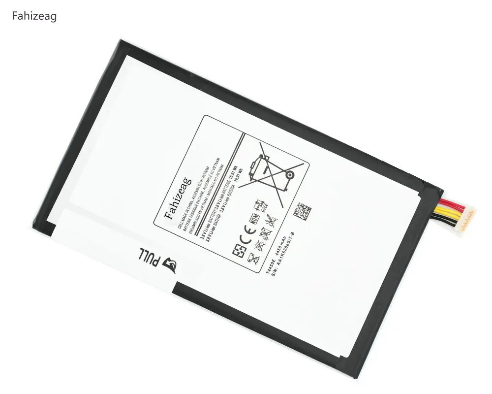 Fahizeag 3 шт 4450 mAh T4450E Замена Батарея для samsung Galaxy Tab Tablet 8 0 T310 T311 T315 SM-T310 SM-T311 e0288 E0396 |