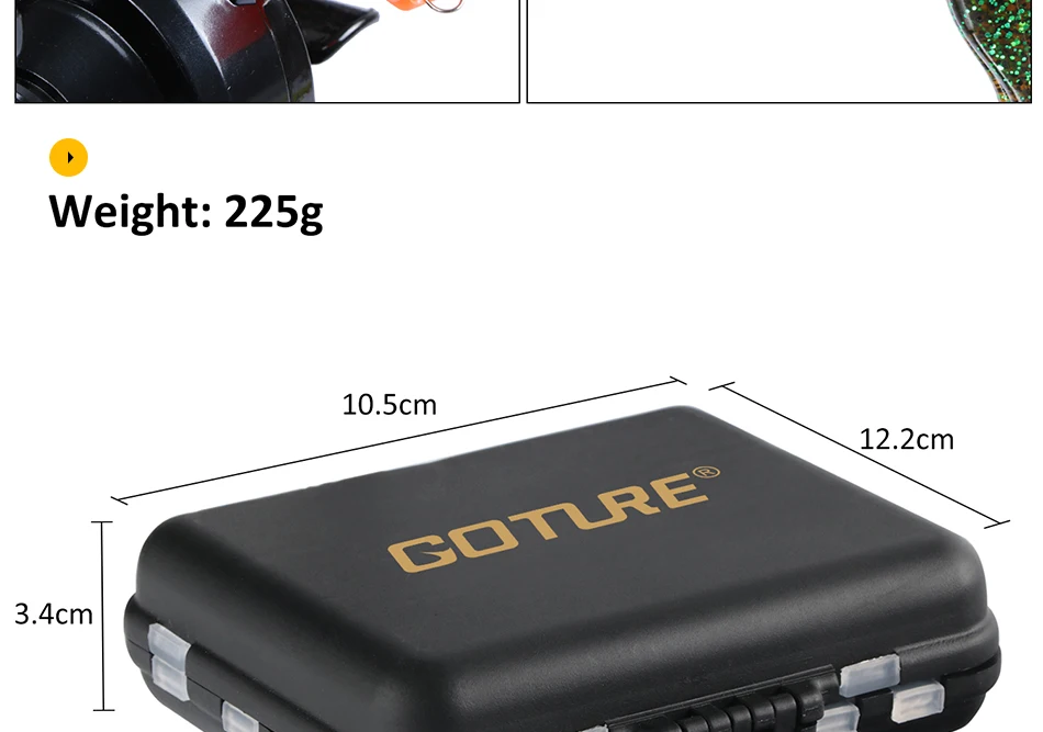 Goture 20 видов 128 шт. полный набор аксессуаров для рыбалки крючки Вертлюги грузила с сильной коробкой для рыболовных снастей