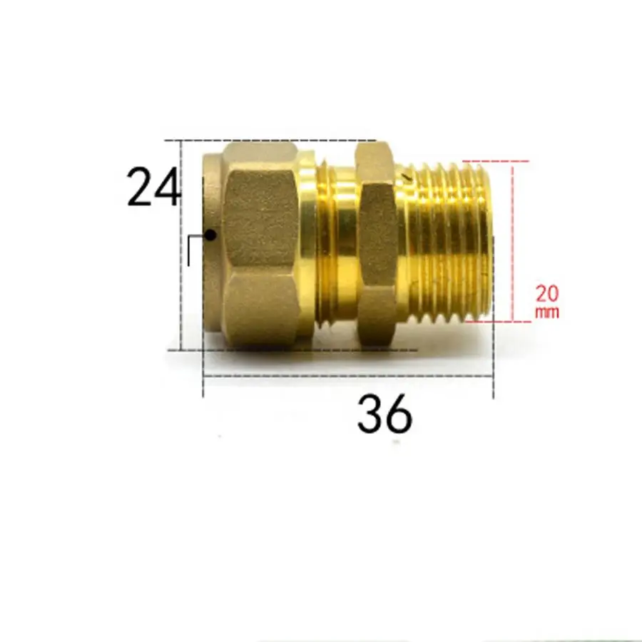 Подходит для 12/16 мм ID/OD PEX AL трубка x 1/2 &quotBSPP Мужской Латунный фитинг трубы