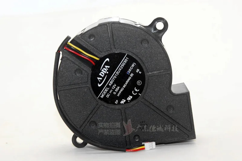 

New ADDA AB07012UX250301 DC 12V 0.55A projector blower cooling fan