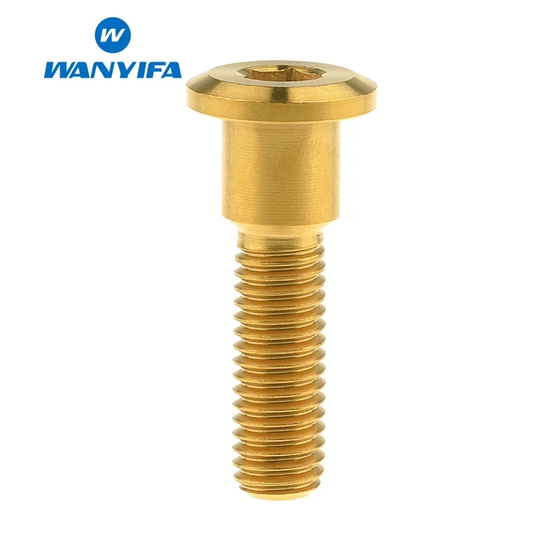 Gold M8X33 Wanyifa Винт С Титановым болтом M8x20 22 33 мм для мотоцикла Yamaha дисковый тормоз - Цвет: Gold M8X33