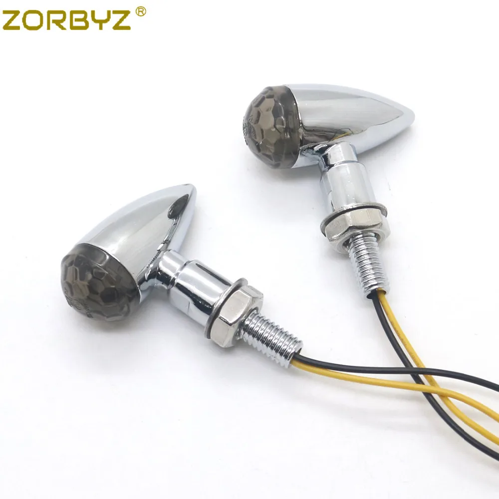 ZORBYZ мотоциклетные металлические хромированные СВЕТОДИОДНЫЕ Мини