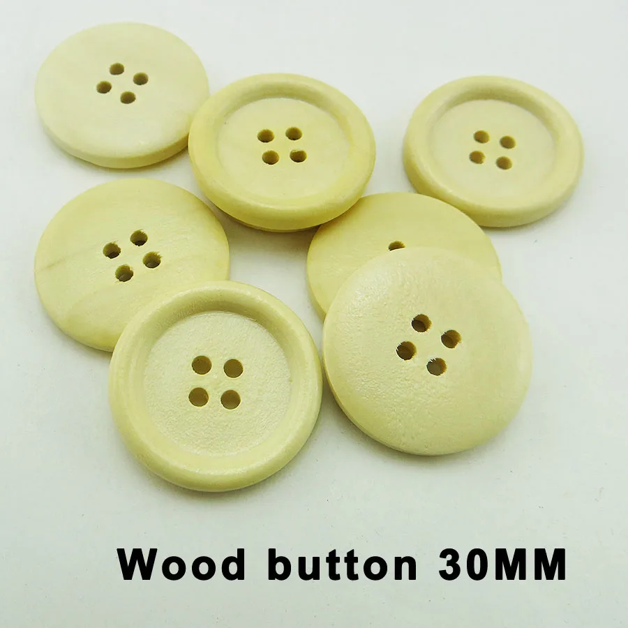 WOOD 20 шт 30 мм картина в красных тонах деревянные пуговицы для шитья одежды сапоги Пальто аксессуары MCB-837 - Цвет: WOOD