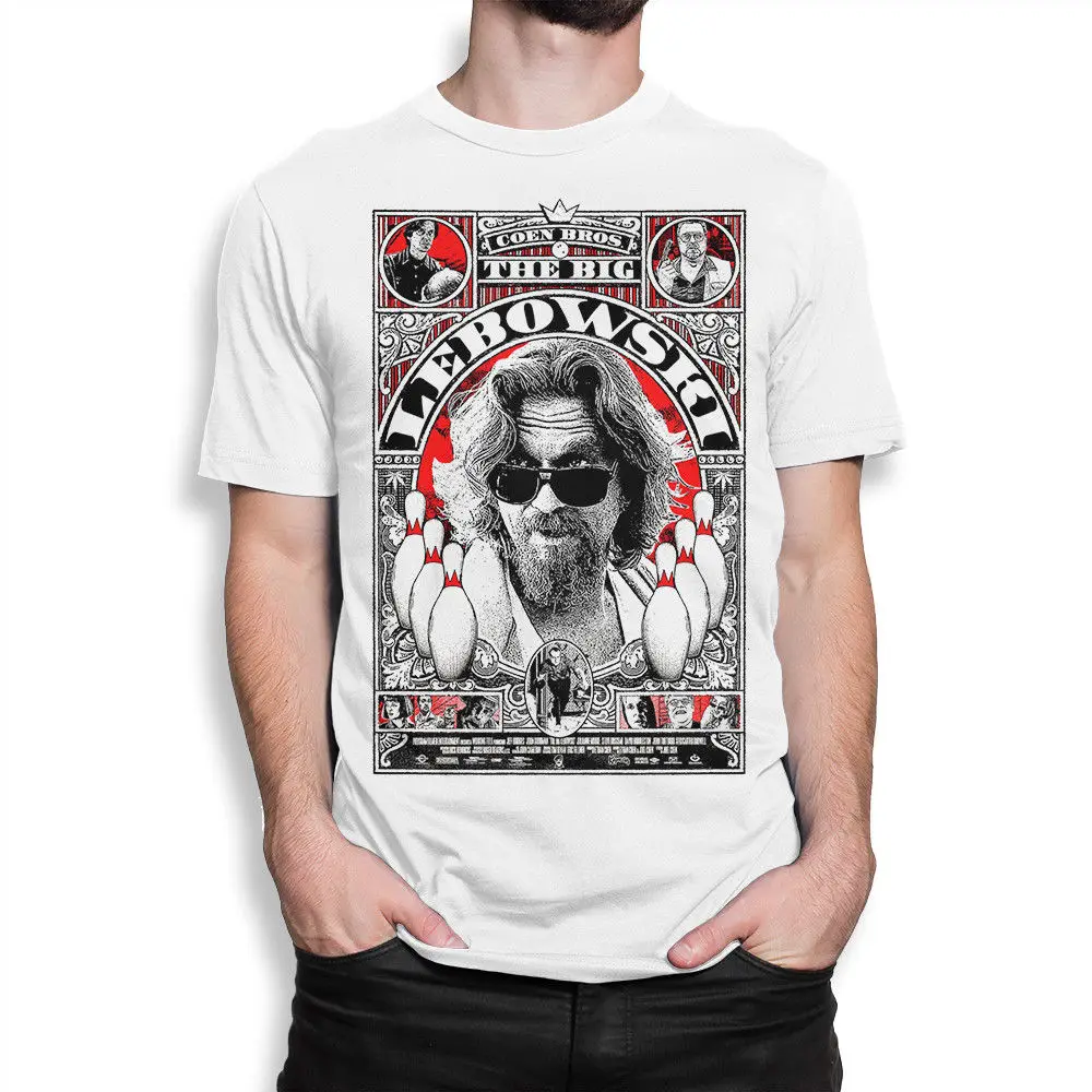 Футболка The Big Lebowski с изображением Джеффа моста Мужская крутая Повседневная