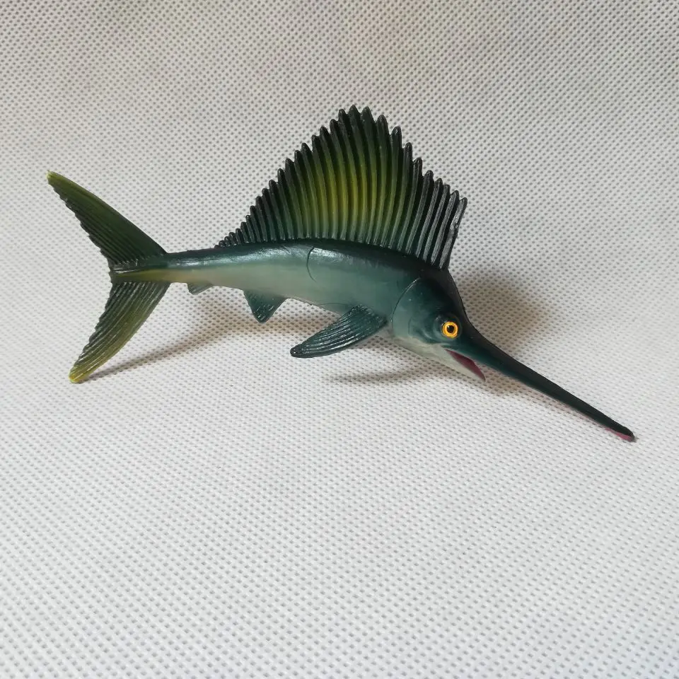 

Marine life simulation swordfish Static Plastic toy mini 14x6cm model Environmental PVC Cognition decoration toy gift h0077
