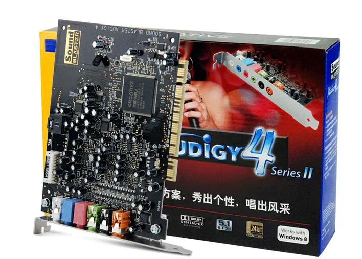 Бесплатная доставка Новая креативная звуковая карта 7 1 Audigy 4 II PCI Настольная