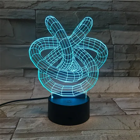 3D лава лампа творческий 7 цветов меняющийся светодиодный ночной Светильник RGB