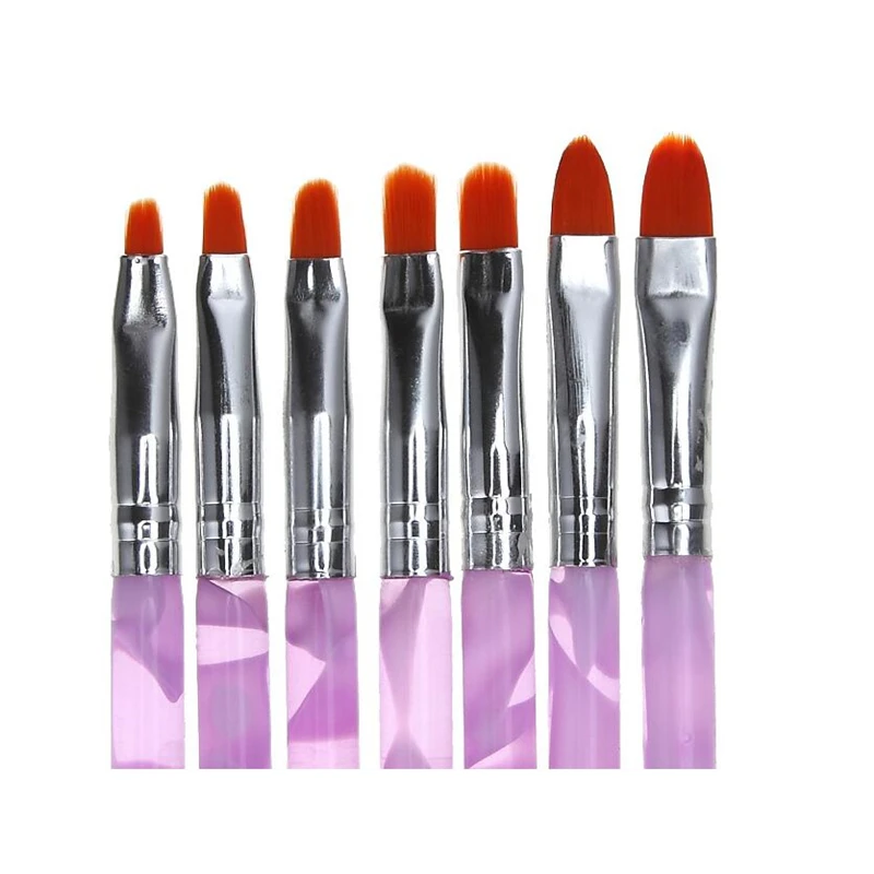 Набор кистей для дизайна ногтей CCBLING 7 шт./лот кисти УФ-Гель-лак рисования набор