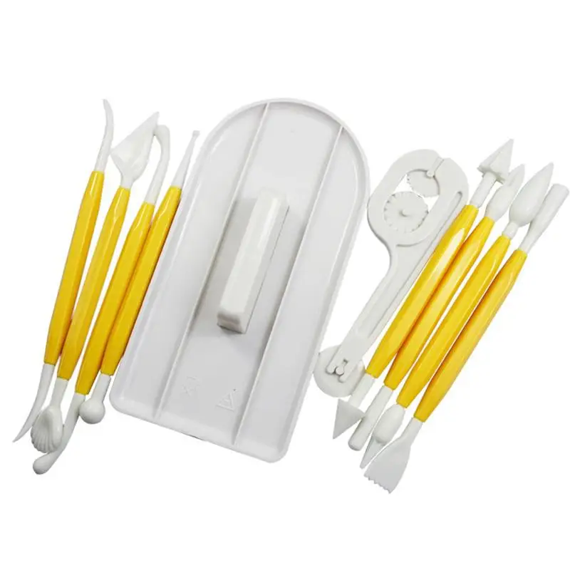 10 Pcs Fondant Tools Clay Modeling Yellow Candy Shaping Sculpting Set Pottery Carving for Ceramics | Дом и сад