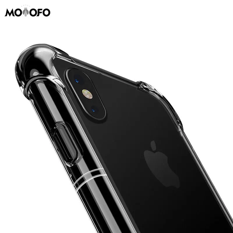 Угловой ударопрочный чехол для телефона тонкий прозрачный силиконовый iPhone XS MAX XR