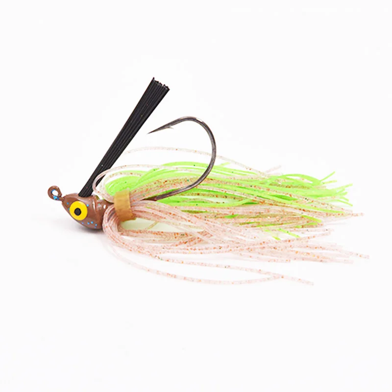 2 шт./набор 9 г Черная большая рот Бас Рыба Металлический приманка Пайка с крючком из резины для рыбалки Резиновый груз Jig Мягкая приманка L21 на.