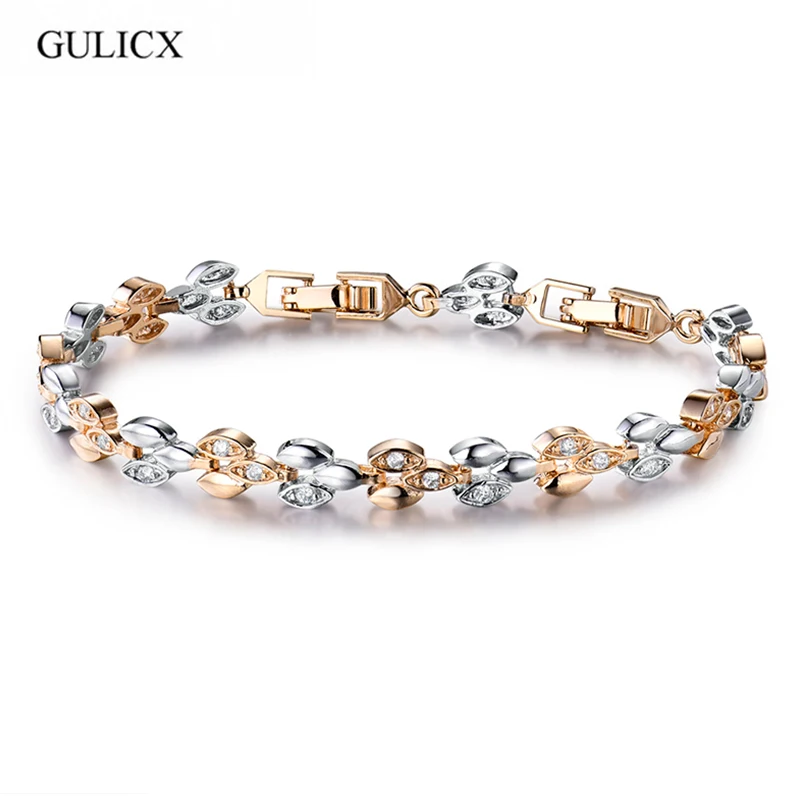 Женский браслет с цепочкой GULICX Большой кристаллами из фианита AAA|bracelets for|bracelets for