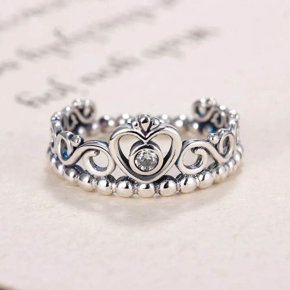 1 шт. серебристый Цвет ювелирные изделия Принцесса Queen Корона Кольца для Для