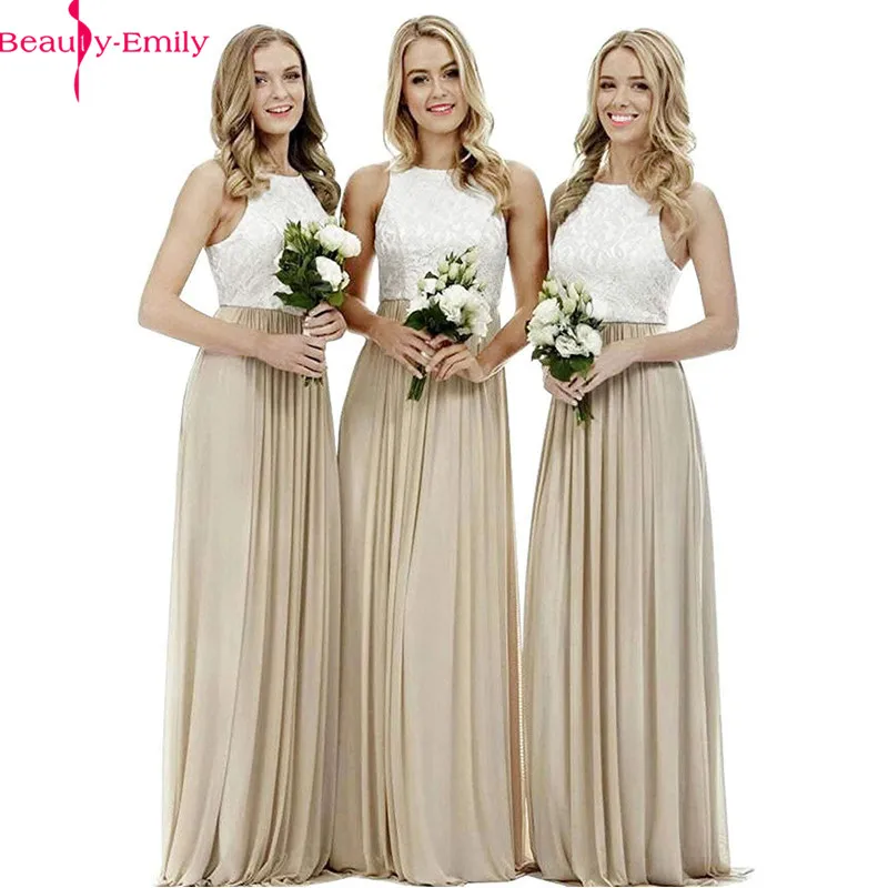 Charming Halter Neck Chiffon Bridesmaid Dress 2020 Sexy Sleeveless Lace Up Back Wedding Party Robe Demoiselle D'honneur | Свадьбы и