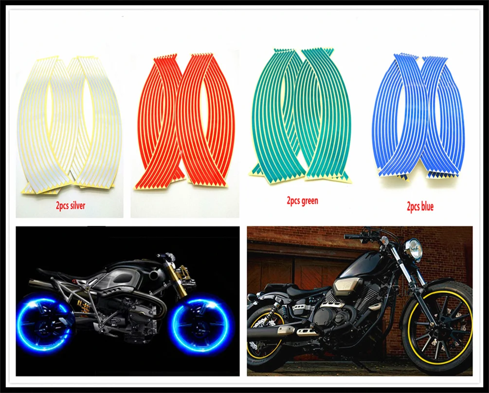Светоотражающая наклейка на колесо для мотоциклов YAMAHA MT03 MT25 FAZER600 FZ6S FZ6N FZ6R YBR