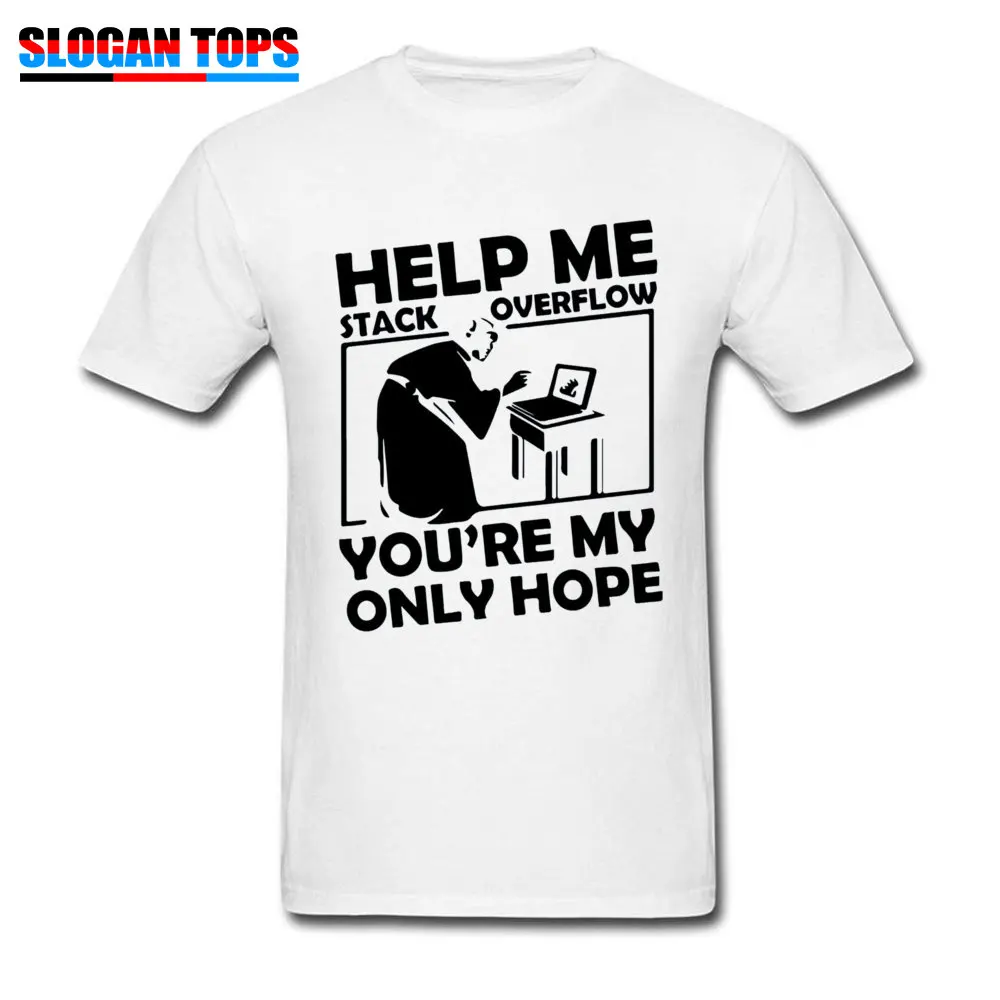 Футболка с персонажами из комиксов Мужская футболка Star Wars Help Me Stack Overflow You're My Hope