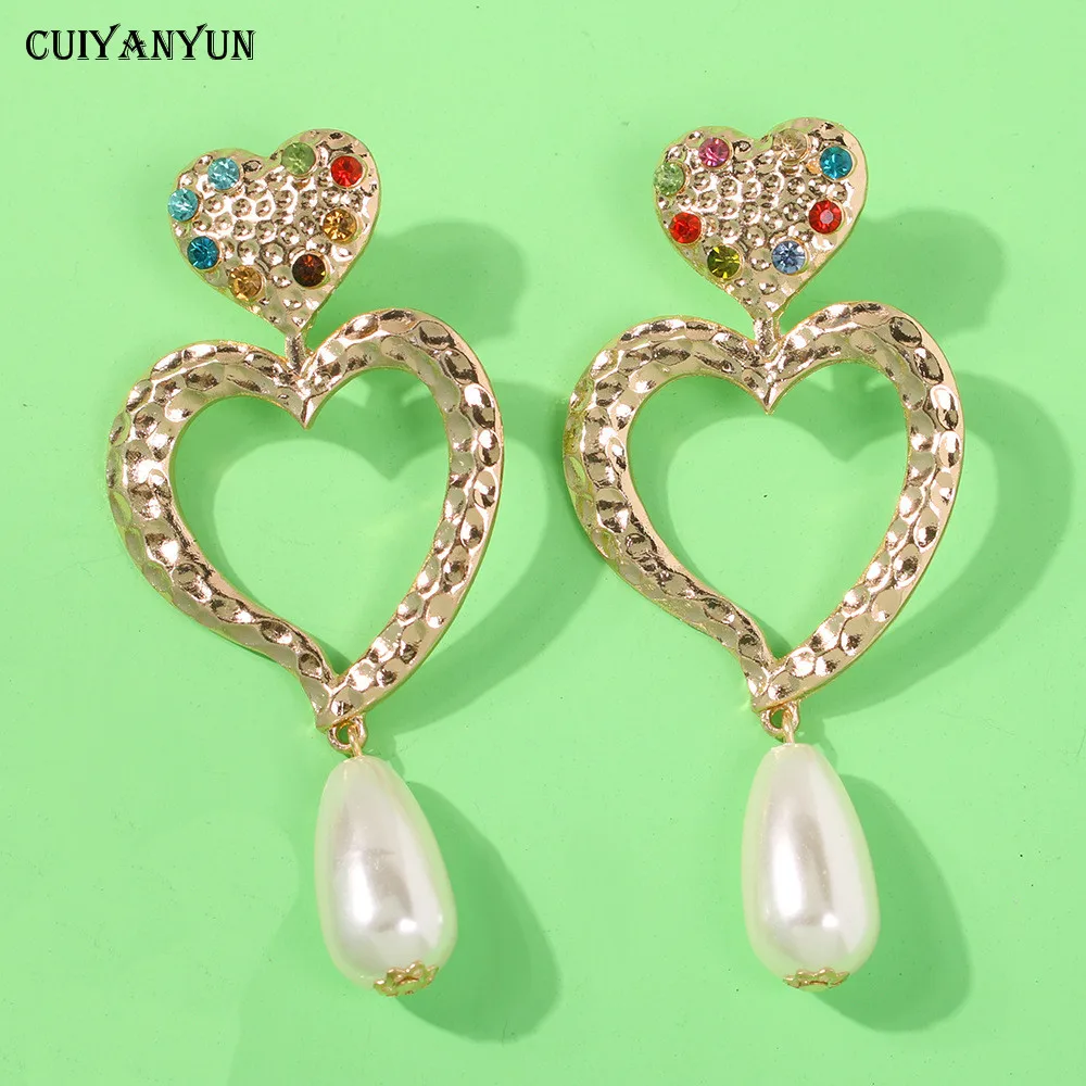 Женские серьги с жемчугом женские Мода 2019 кристаллами модные длинные корейские
