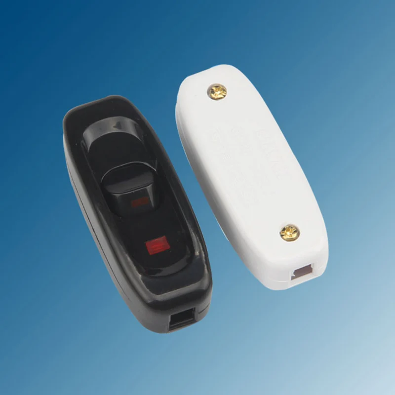 10pcs/lot Bedside lamp with indicator light switch double - line boat type button control wire 10A | Обустройство дома