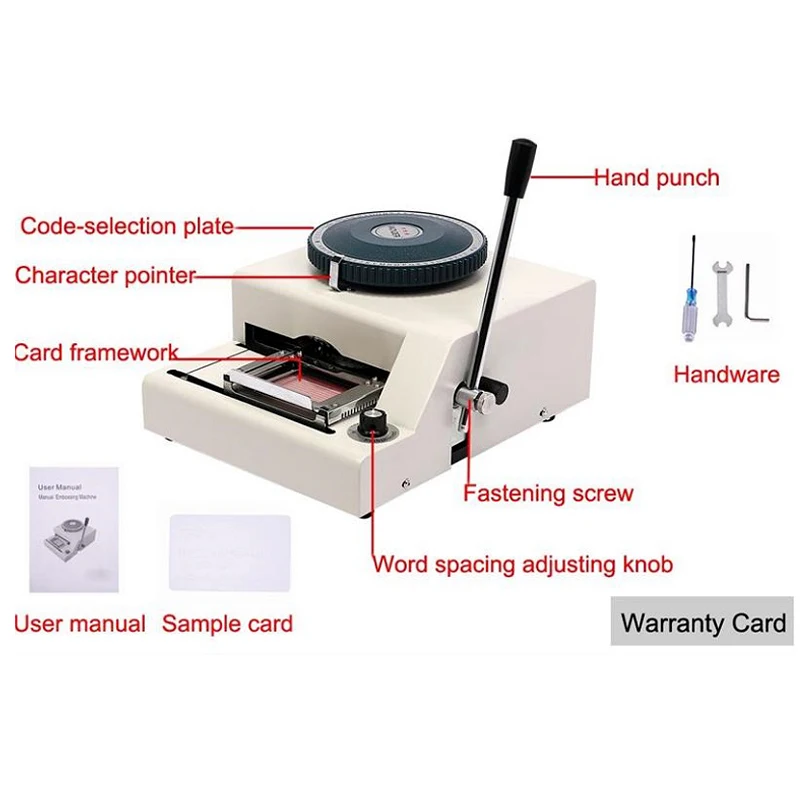 Ручная машина для тиснения имени и карт из ПВХ принтер печати на этикетках