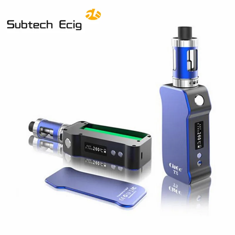 

Electronic Cigarette Vape Kit Original Ciggo T75 tc Kit with Temperature Control Box Mod Cleartank RBA TC AtomizeR
