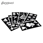 6 шт., трафареты с рисунком Санта-Клауса