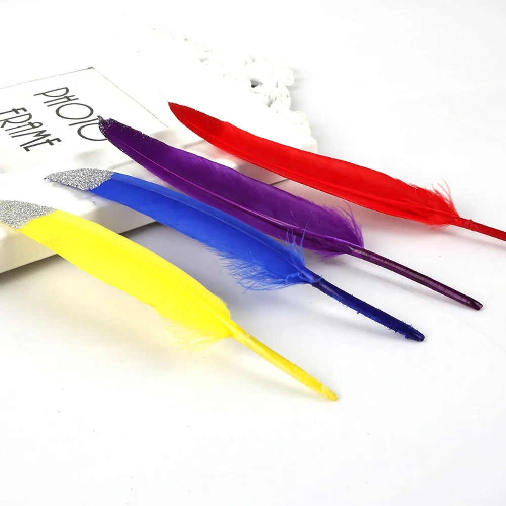 Серебристые цветные окрашенные 10/30 шт. DIY гусиные перья для домашнего декора