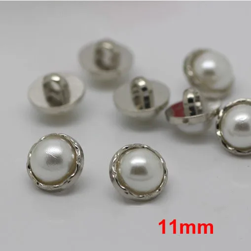 

250pc/lot !11mm DIY Shirt rhinestone buttons/Sliver color craft buttons/Sweater pearl buttons/clothing and accessories