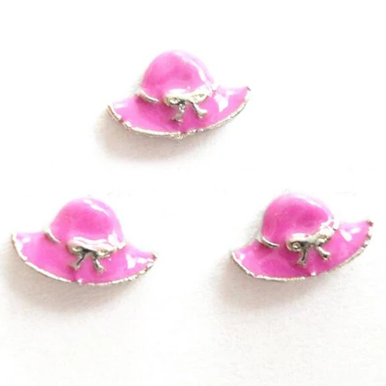 20 шт./лот новый дизайн розовая шляпа плавающий медальон с живой памятью подвески