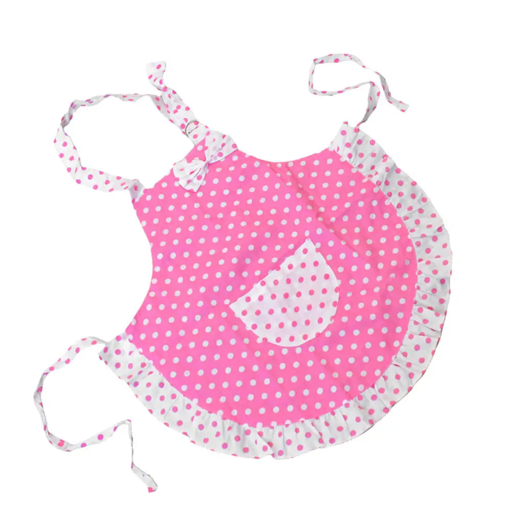 Детский кухонный фартук для выпечки 2 слоя ткани в горошек|princess apron|apron dotskitchen aprons
