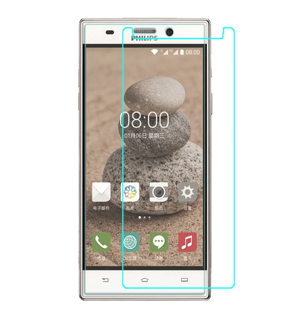 For Philips V787 Для Philips S327 S257 S326 S386 V377 V787 X586 X588 X598 S395 X818 S318 чехол закаленное Стекло Защитная Стекло пленка - Цвет: For Philips V787