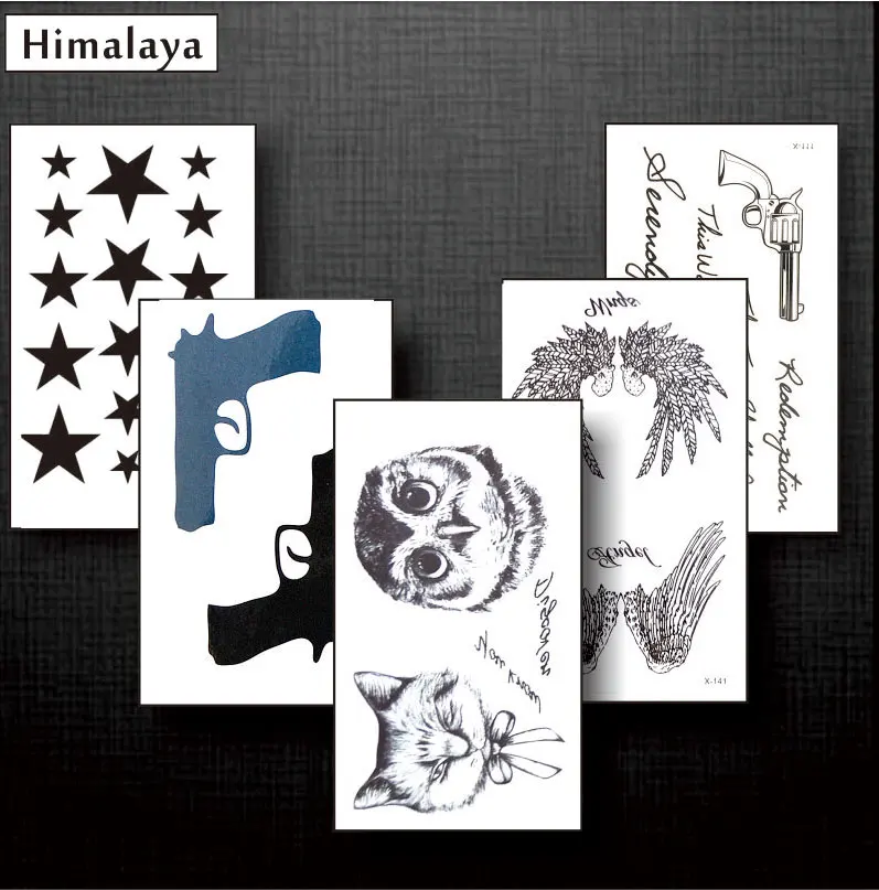 5 шт./компл. временные крошечные татуировки нетоксичный и водостойкий пистолет