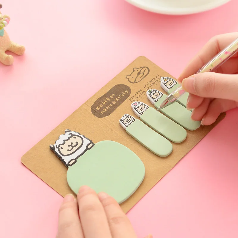 36 шт./лот клейкая Заметка для семьи с животными Kawaii кролик свинья медведь блокнот