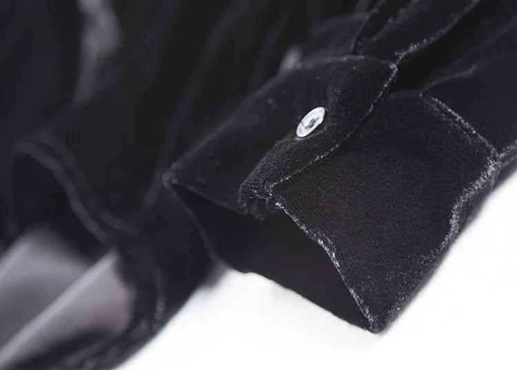 Рубашка из натурального шелка и велюра большого размера 100% тутового Топ с