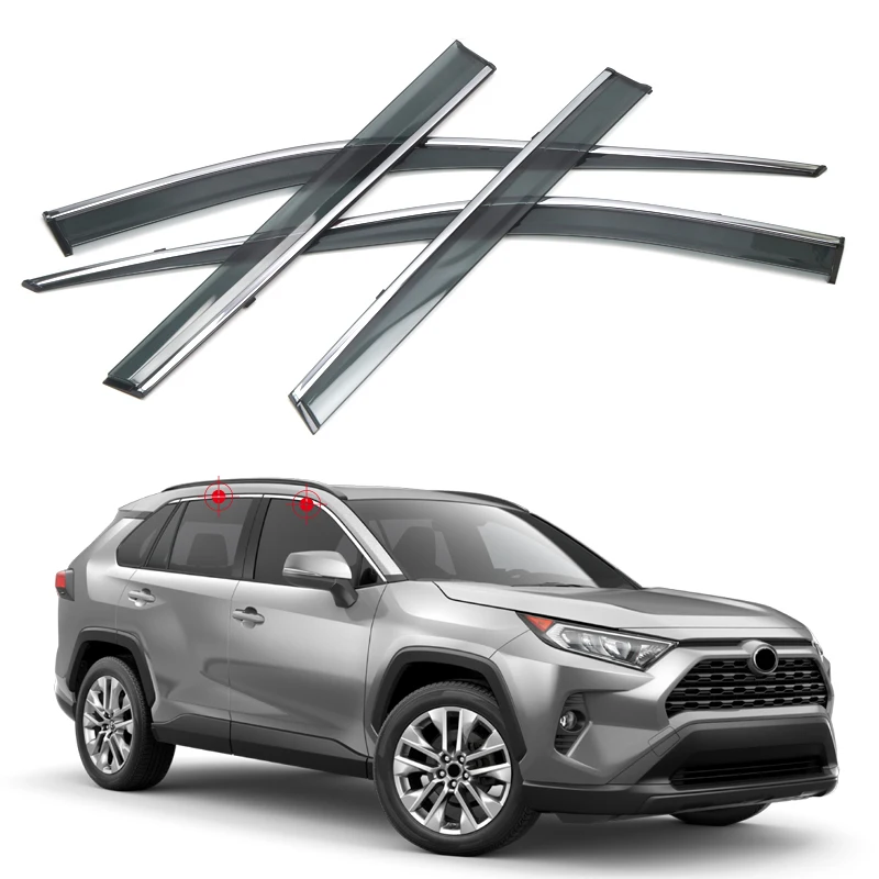 

4 шт., пластиковые наружные дефлекторы для Toyota RAV4 XA50 2019 2020 2021