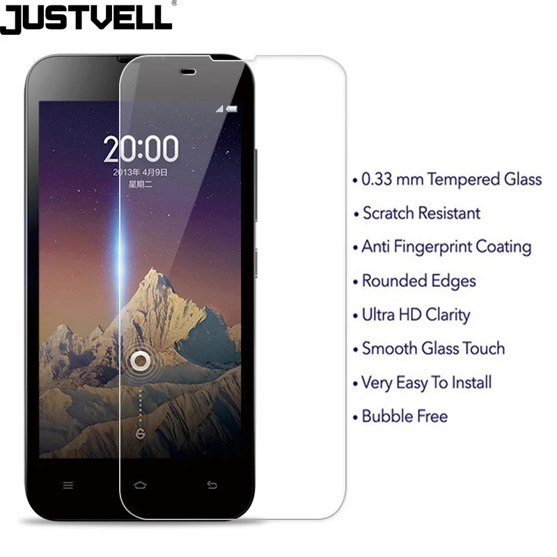 JUSTVELL Xiaomi Mi2 Закаленное Стекло 0.26 мм 9 H 2.5D Высокое Качество Защитная Пленка