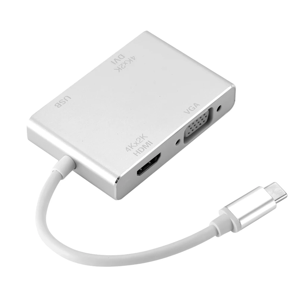 Кабель-адаптер 4 в 1 USB 3 C HDMI-совместимый VGA DVI 0 | Электроника