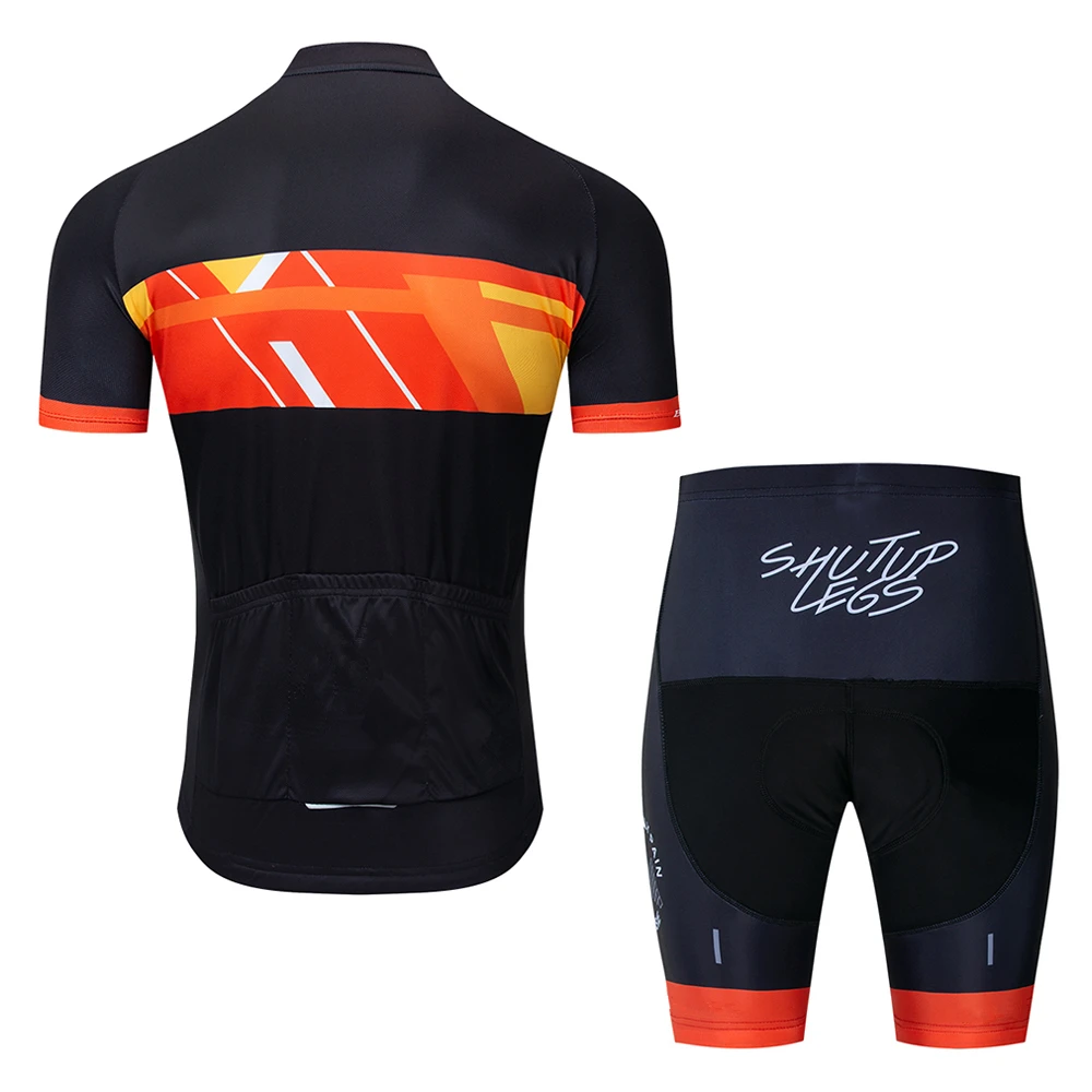 

2018 NEW Team Cycling Shirt 9D Bicycle Gel Cushion Shorts Bike Ride Cycling Jersey Maillot Men Summer Clothes Set Culotte